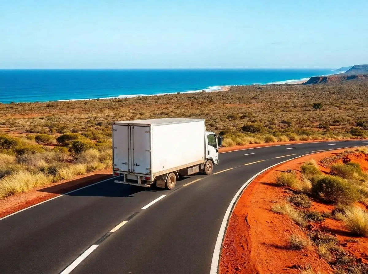 Moving truck on a Western Australia highway
